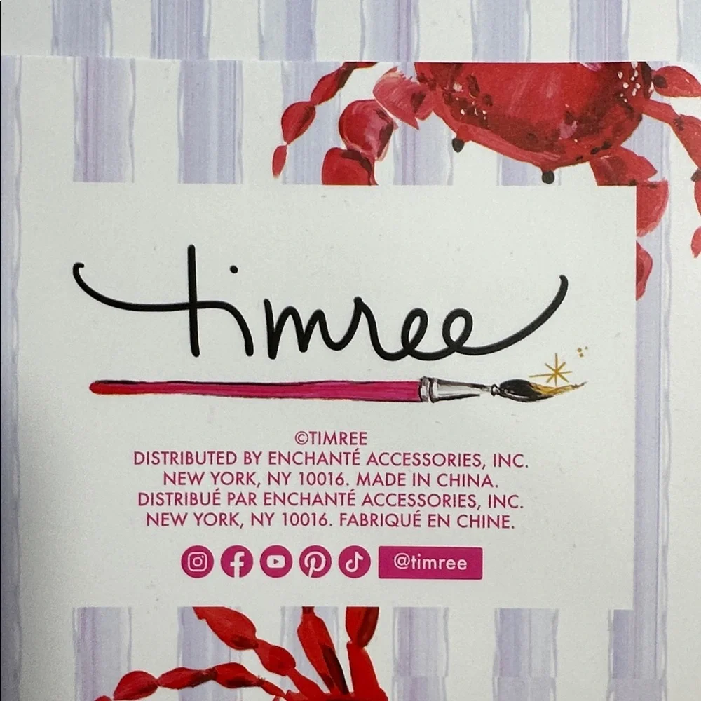 Timree set of 2 crab gift bags 10” x 13”